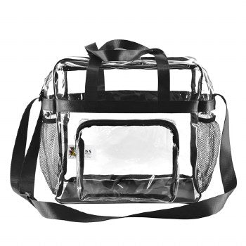 Black Gameday Clear PVC Tote Bag
