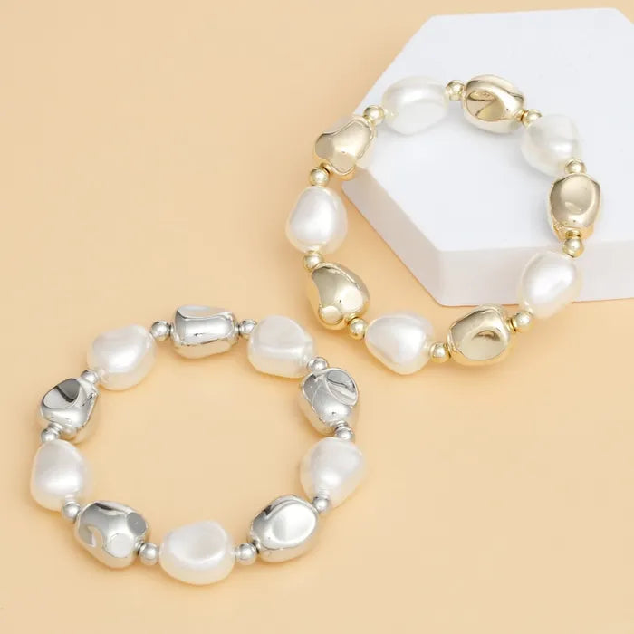 Baroque Style Pearl Stretch Bracelets