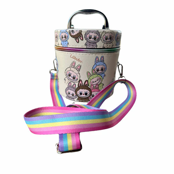 Monsters Bucket Bag/Makeup Case with Mirror and Strap