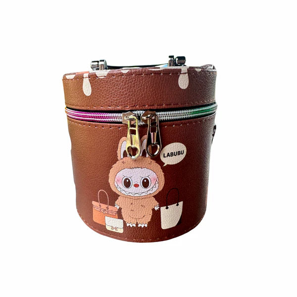 Monsters Bucket Bag/Makeup Case with Mirror and Strap