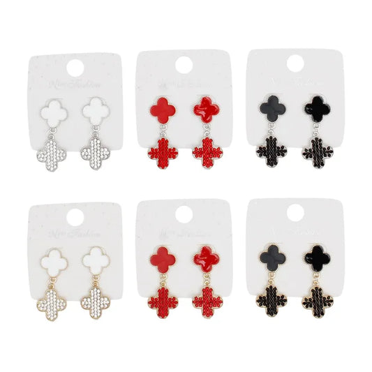 Double Quatrefoil Dangle Earrings