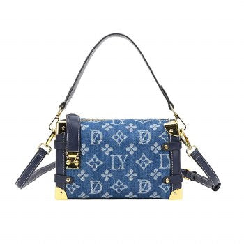 Denim Navy Messenger Bag