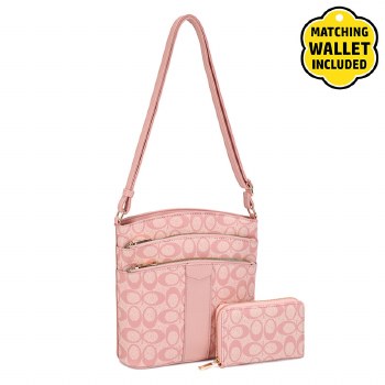 #5190 Pink Messenger Bag 2 In 1