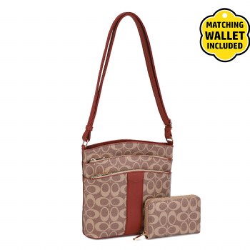 #5191 Taupe Messenger Bag 2 In 1