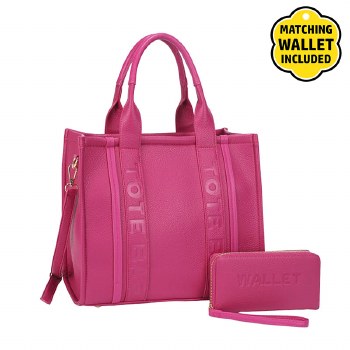 #5246 Fushia Tote Bag 2 In 1
