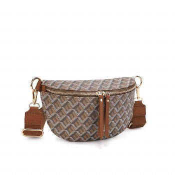 #5079 Coffee Geometric Fanny Pack